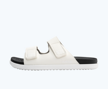 Side view of a Native Shoes Adults Frankie Sugarlite | Shell White/ Jiffy Black/ Shell White Footwear