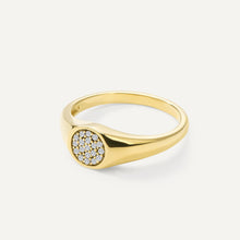 Womens | 0.10 CT Round Cut Lab Grown Accent Diamond | Fashion Band Ring | 14K Yellow Gold Plated Silver | G-SI