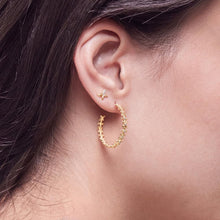 Womens | 0.03 CT Round Cut 3 Stone Lab Grown Accent Diamond | X Stud Earrings | 14K Yellow Gold Plated Silver | G-SI