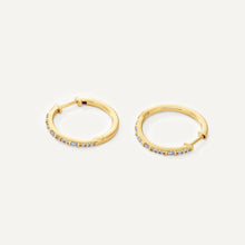 Womens | 0.10 CT  Round & Emerald Cut Lab Grown Diamond | Huggie Earrings | 14K Yellow Gold Plated Silver | G-SI