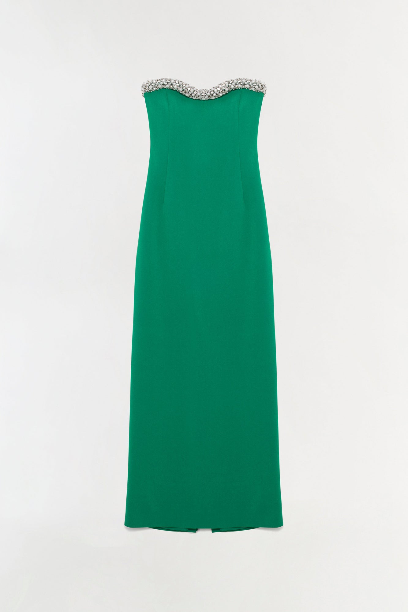 kelly green strapless dress Beachfront Kelly Green 100% Cotton Strapless Midi Dress