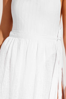Vera Wrap Skirt | White Ecolinen