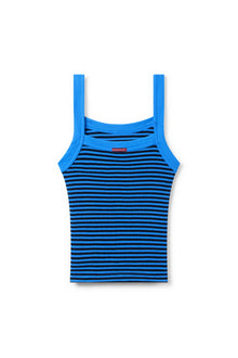 Women | Vintage Striped Sport Ribbed Tank | Marina