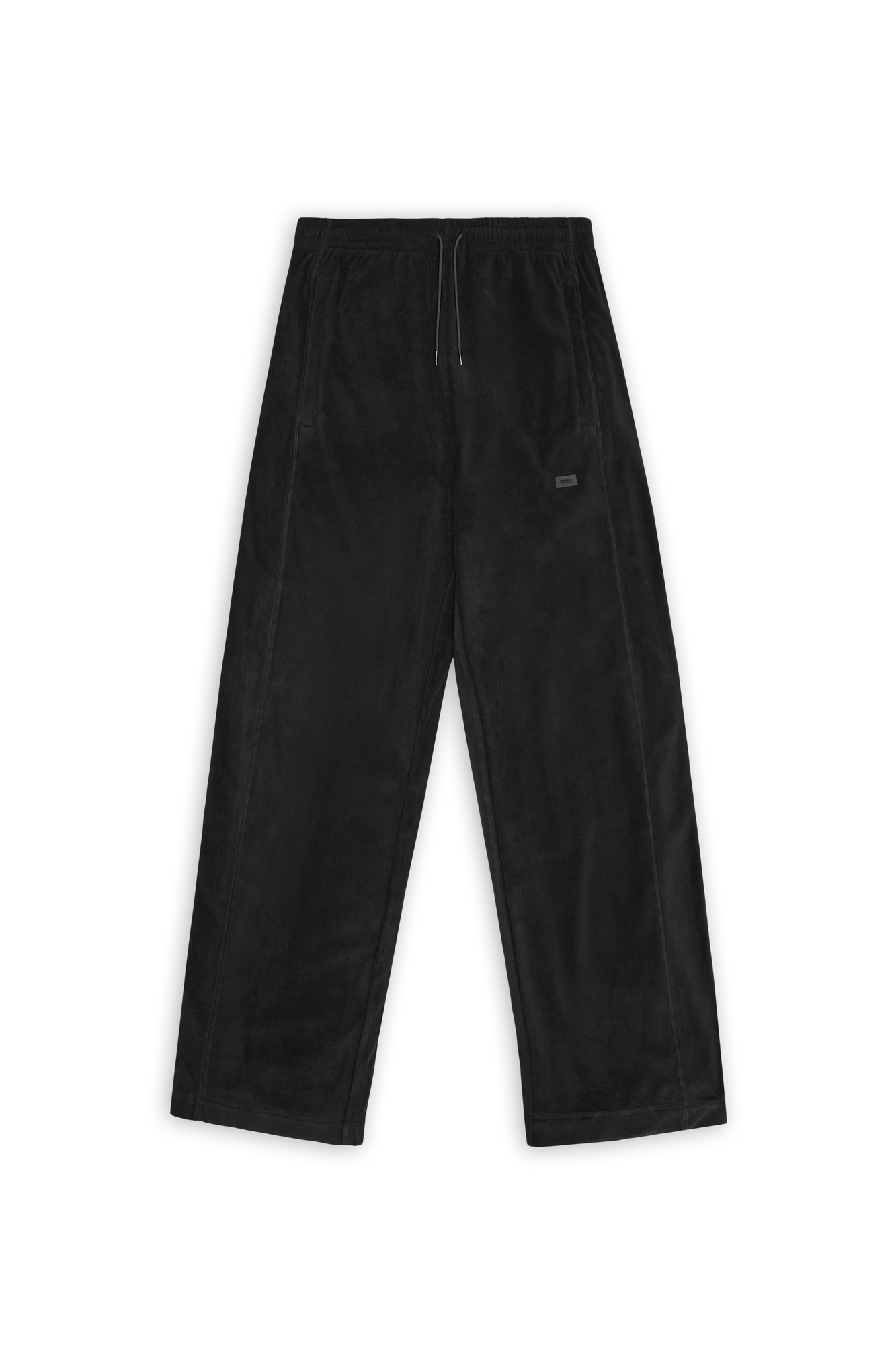RAINS Addis Fleece Pants Wide Black Pants