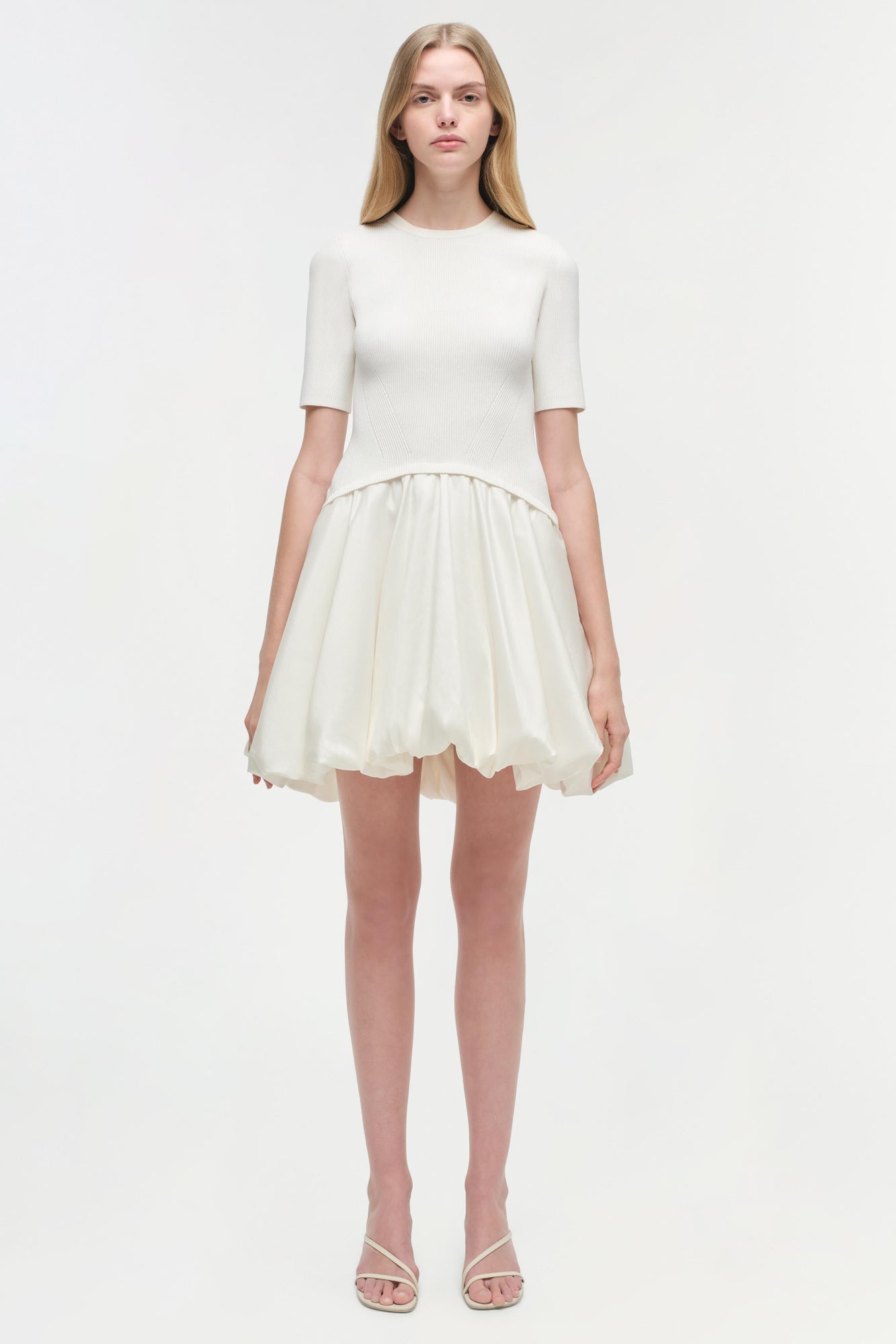 Womens | Kenny Combo Mini Dress | Ivory