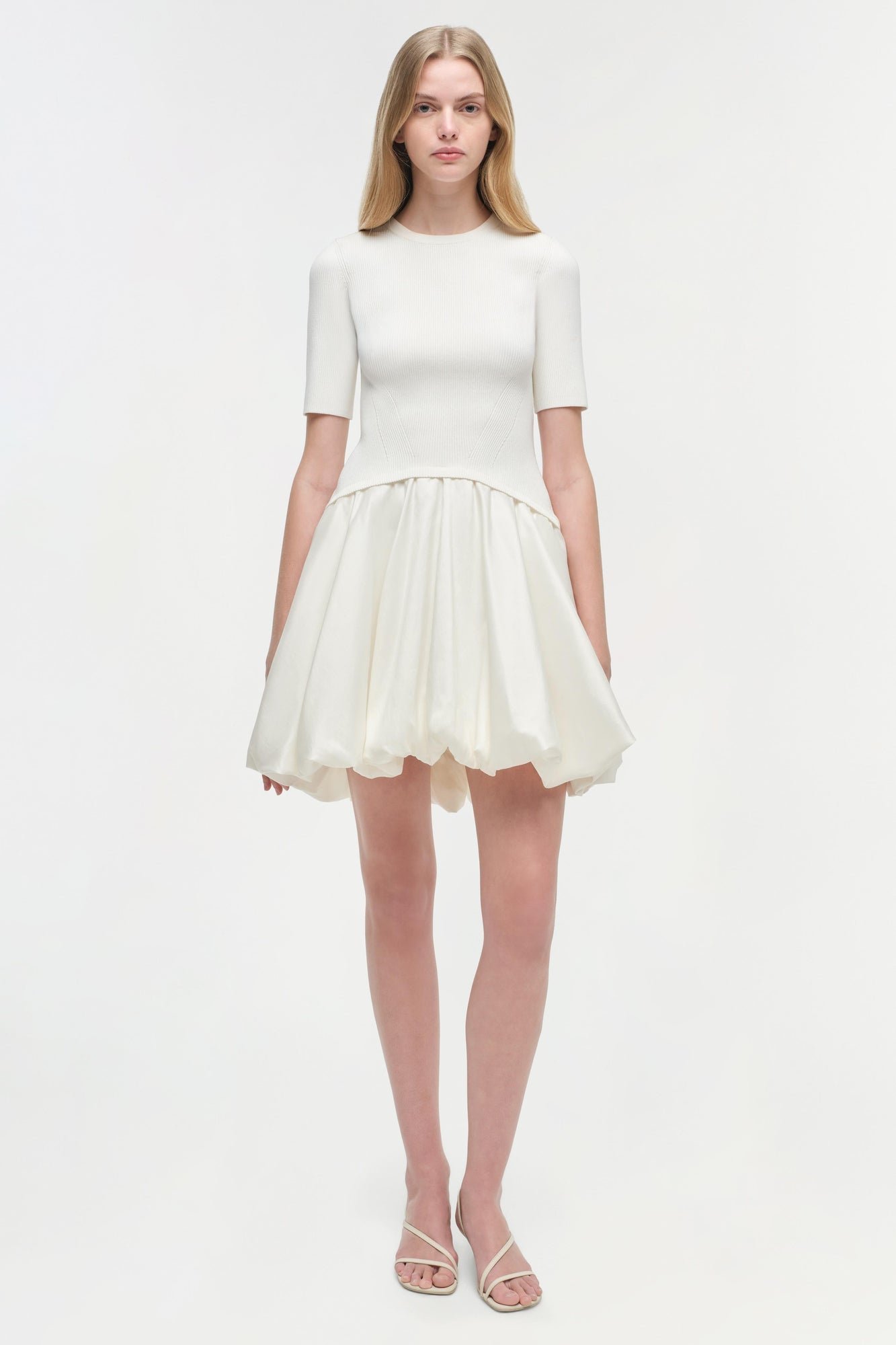 Womens | Kenny Combo Mini Dress | Ivory