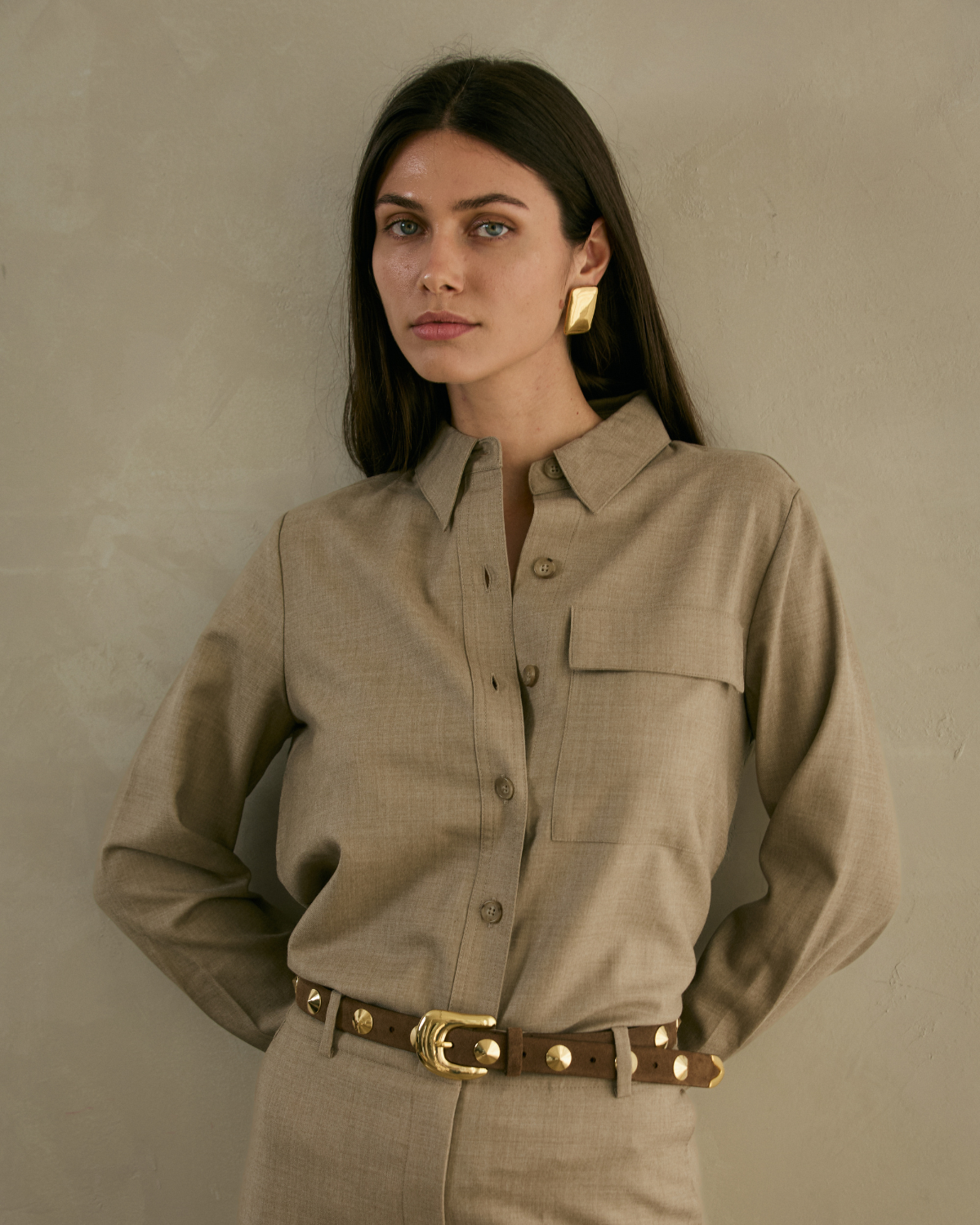 No. 8 Belt | Chocolate-Gold