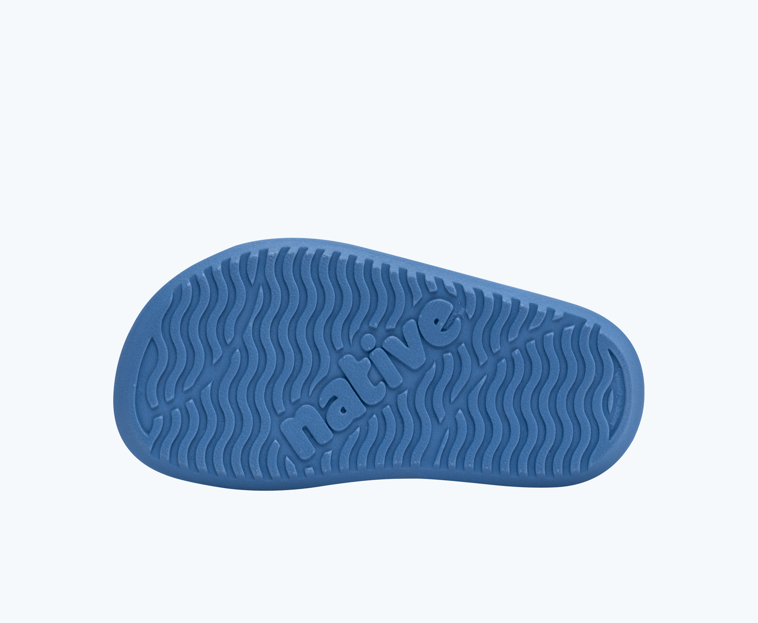 Bottom view of a Native Shoes Kids Frankie Sugarlite Kids | Resting Blue/ Regatta Blue/ Resting Blue Footwear