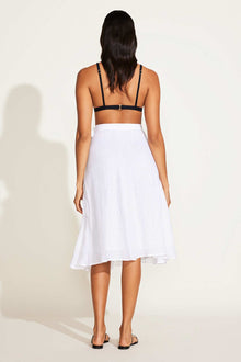 Lana Linen Wrap Skirt | White EcoLinen