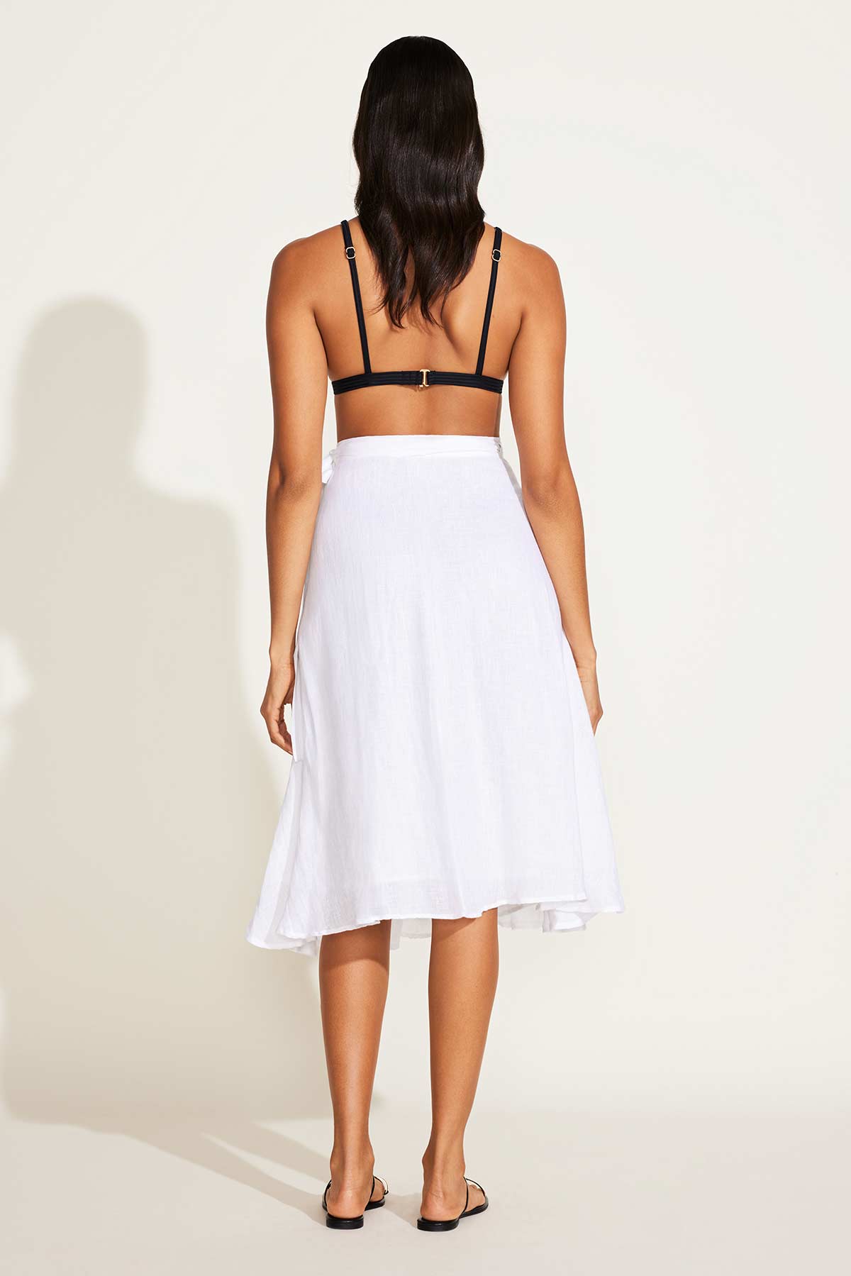 Lana Linen Wrap Skirt | White EcoLinen