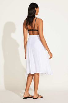Lana Linen Wrap Skirt | White EcoLinen
