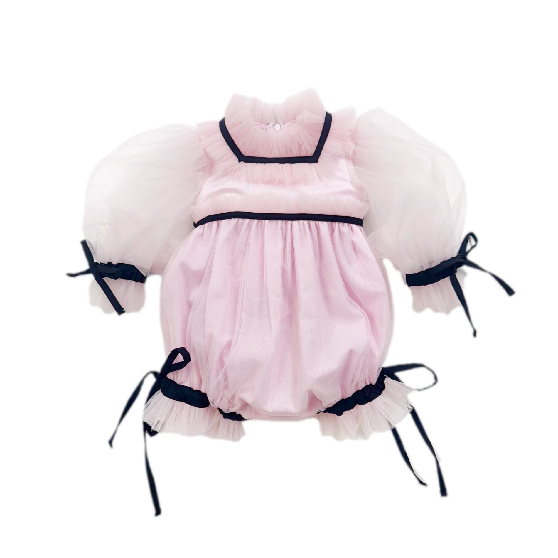 Baby Girls | Coco-Pink Tulle Romper | Pink