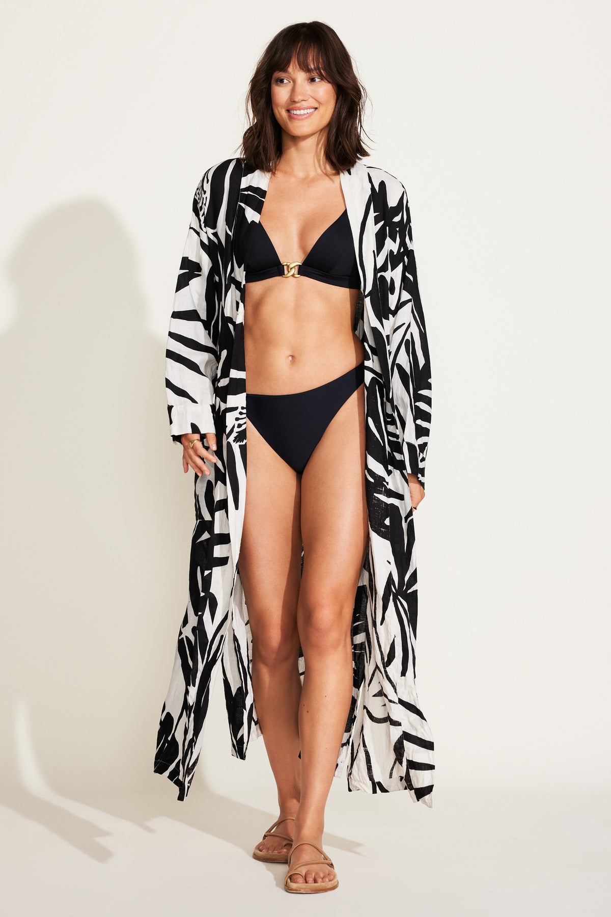 Palmilla Robe | Graphic Jungle EcoLinen