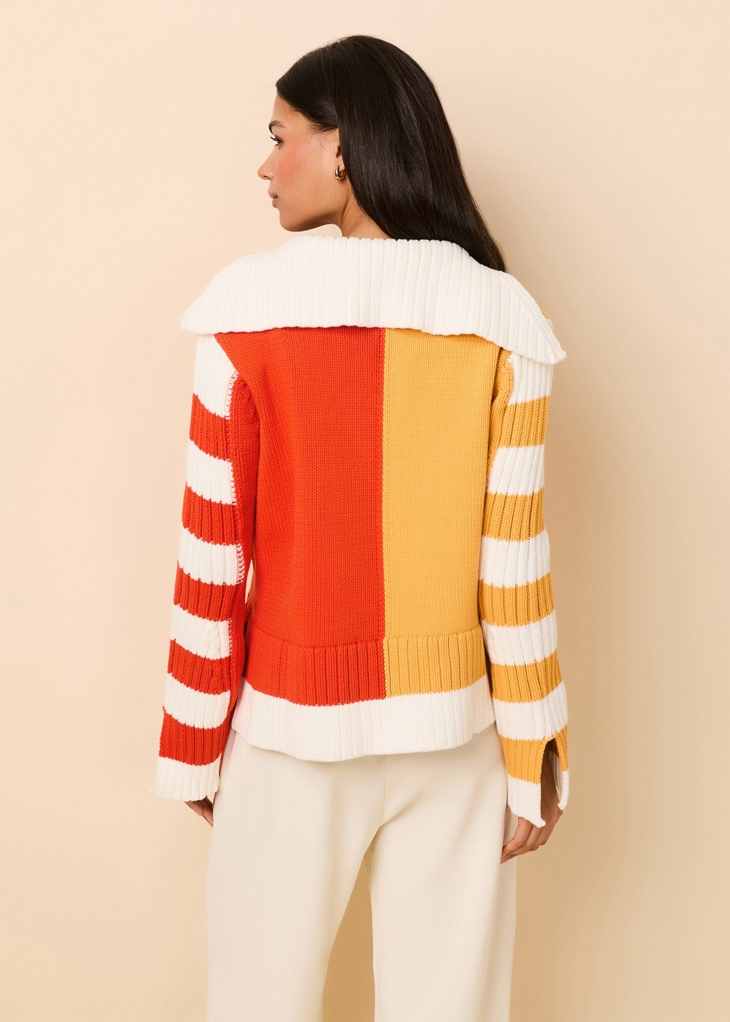 Jack Sweater Colorblock | Pineapple / Habanero