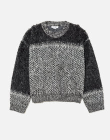 Oversized Boxy Knit Crewneck | Degrade Jacquard