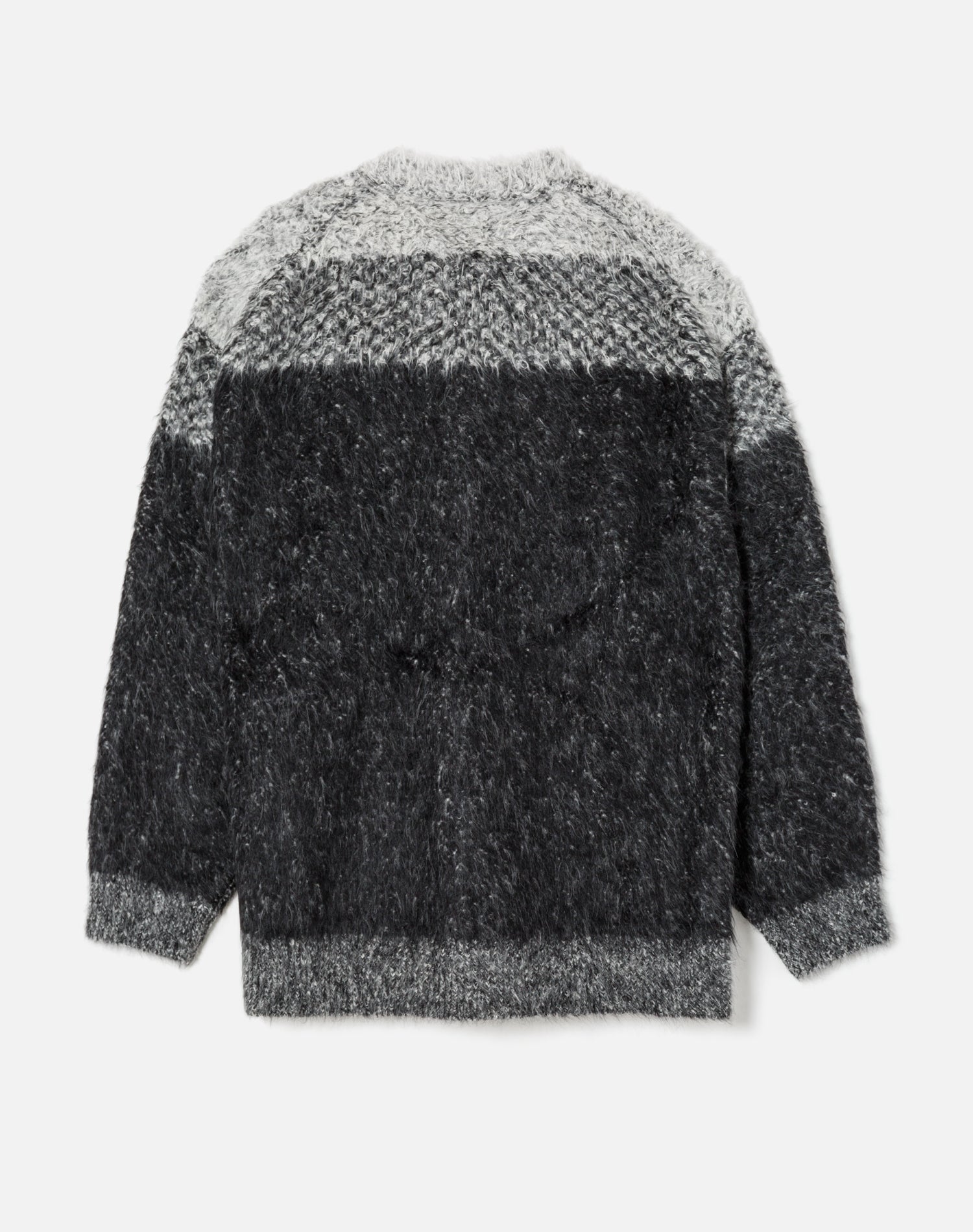 Oversized Crew Cardigan | Degrade Jacquard