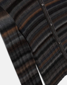 Womens | Ribbed Polo Cardi | Black Combo