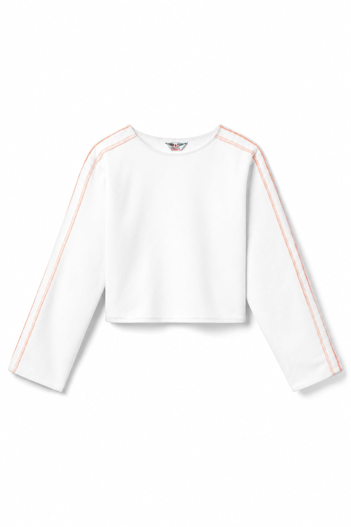 Women | Vintage Orange Stitched Sweatshirt | White