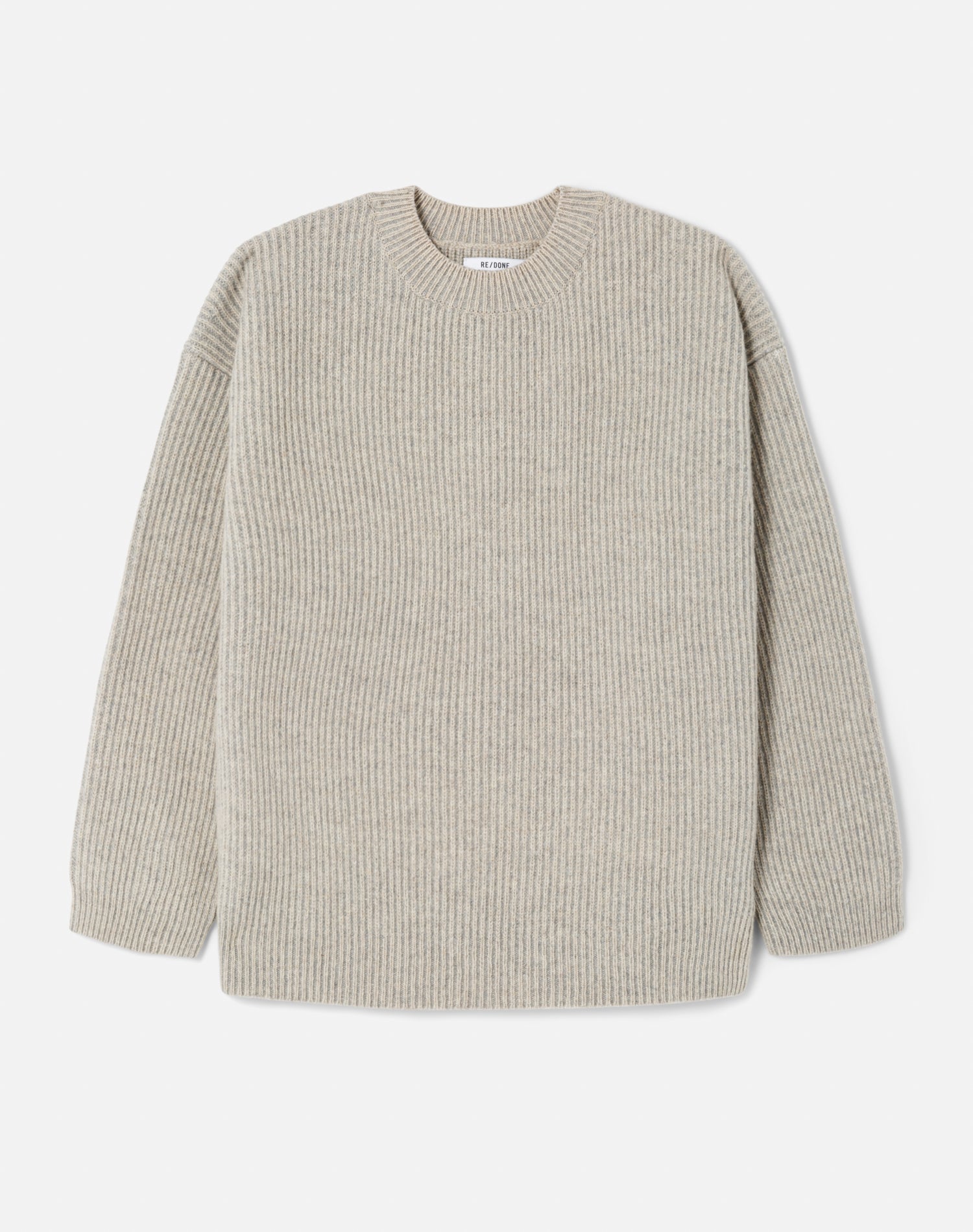 Plaited Crewneck Pullover | Oatmeal Grey Heather