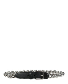 Alexander McQueen | Chain-Trimmed Leather Belt