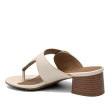 Cloude Sandal Heel | Eggnog Faux Nappa