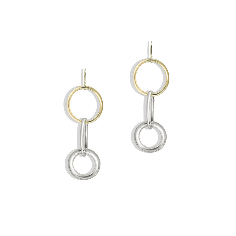 Two Tone Drop Hoops | Two Tone