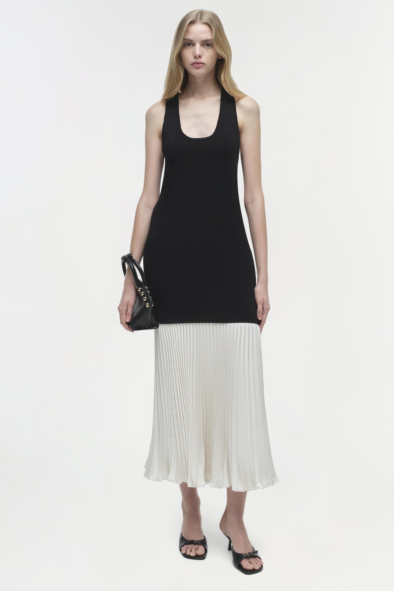 Womens | Zaden Knit Combo Midi Dress | Black Multi