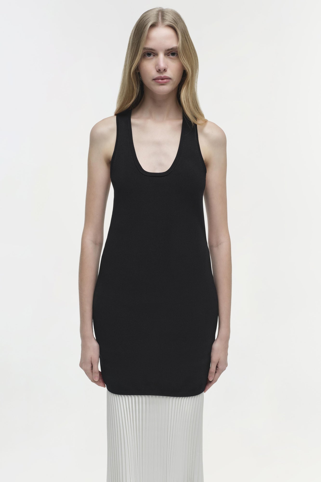 Womens | Zaden Knit Combo Midi Dress | Black Multi