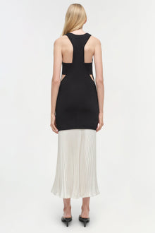 Womens | Zaden Knit Combo Midi Dress | Black Multi