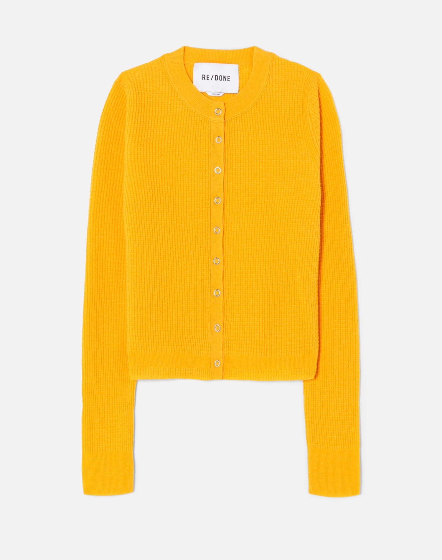 Waffle Slim Cardigan | Clementine