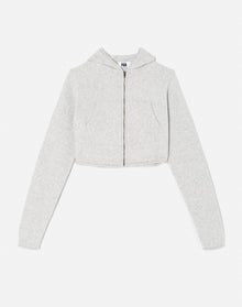 Mini Knit Hoodie | Light Grey