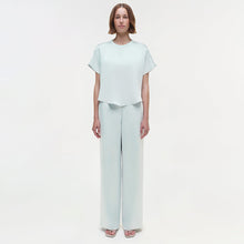 Womens | Addy Satin T-Shirt | Powder Blue