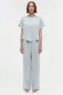 Womens | Addy Satin T-Shirt | Powder Blue