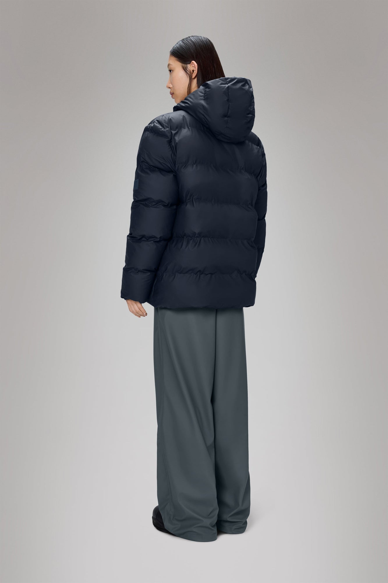 Rains Alta Puffer Jacket Navy Jacket