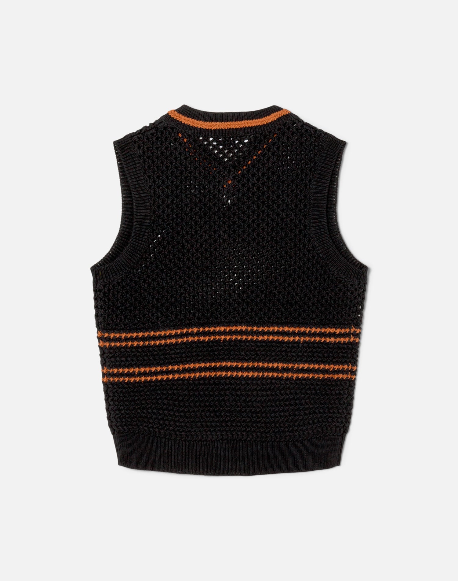 Crochet Mesh Vest | Black Combo