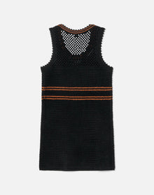 Crochet Mesh Dress | Black Combo