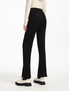 Straight-Leg Knitted Pant | Black