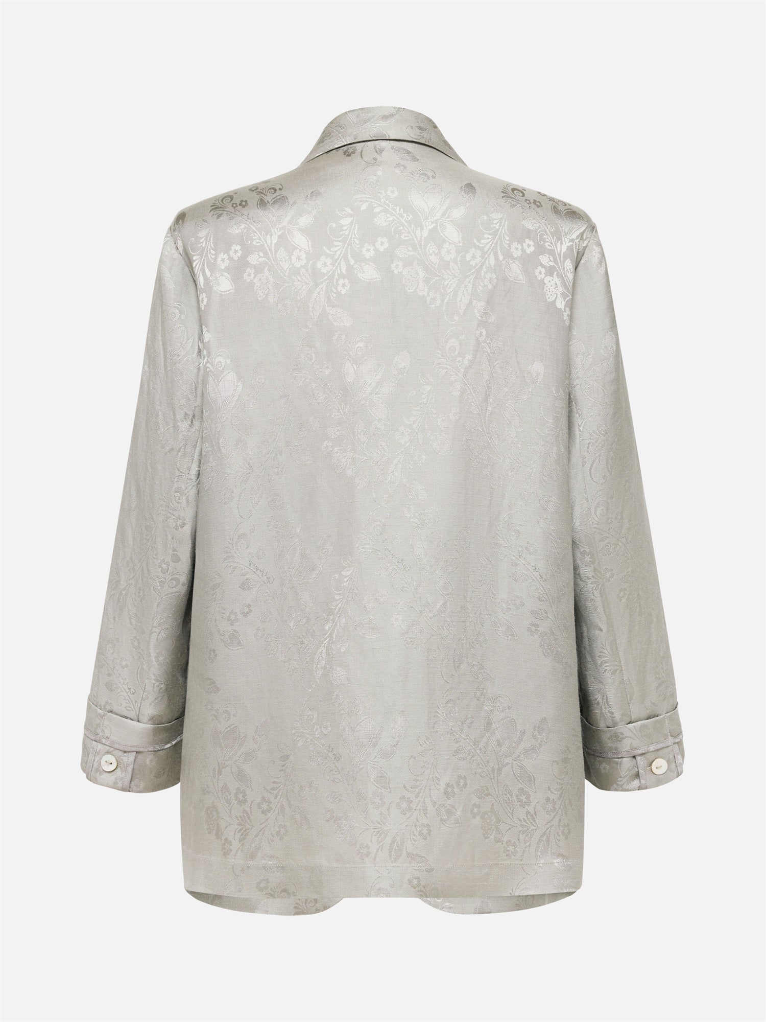 Linen Jacquard Jacket | Grey