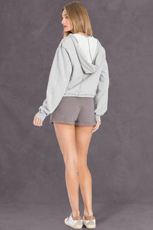 Women | Vintage Relaxed Zip-Up Hoodie | Heather Gray