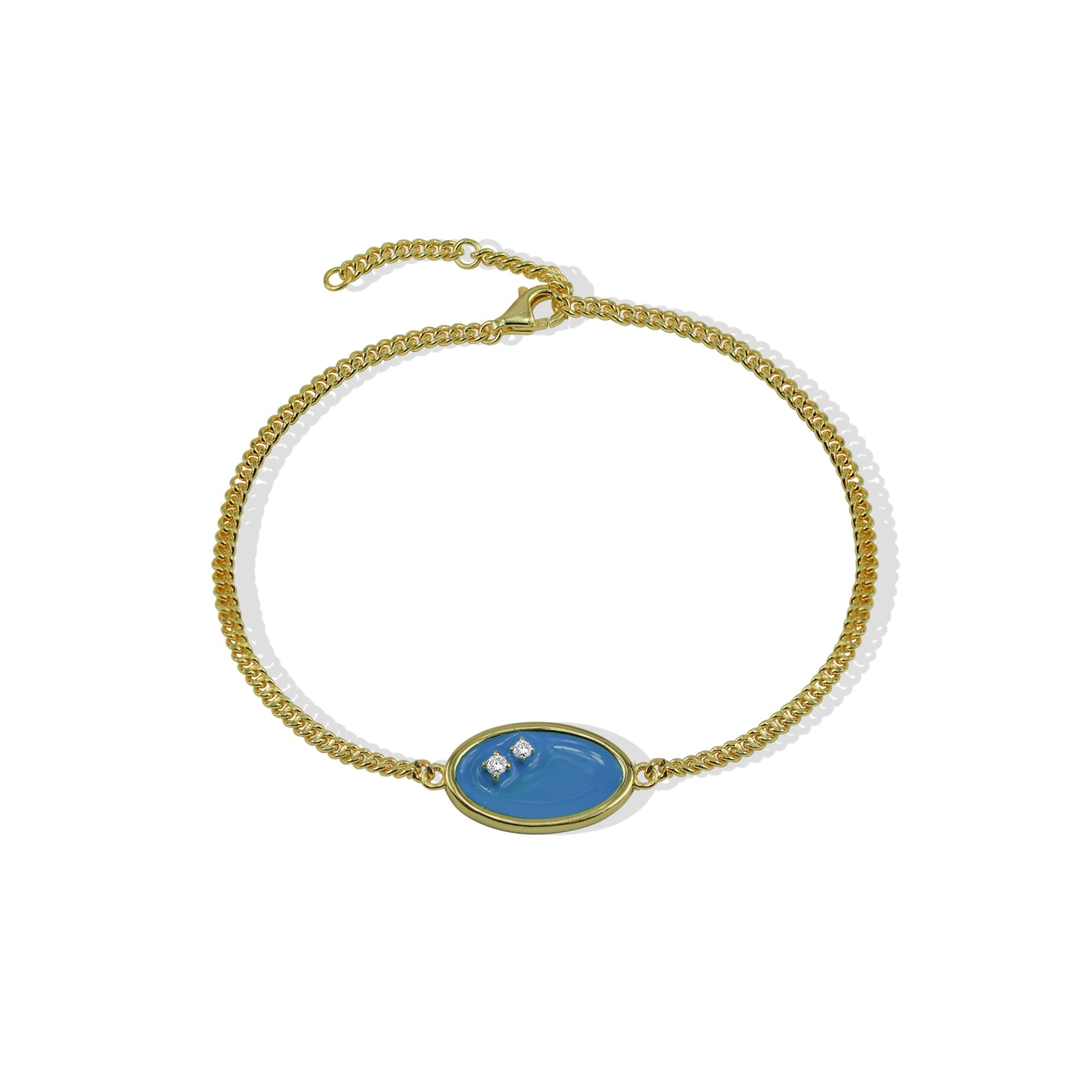 The Ophelia Enamel Bracelet | Cobalt