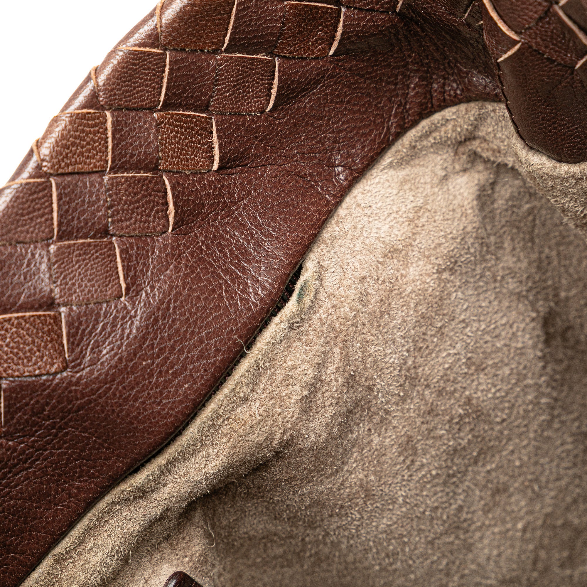 Bottega Veneta | Pre-Owned Bicolor Nappa Intrecciato Bucket Bag | Brown/Pink