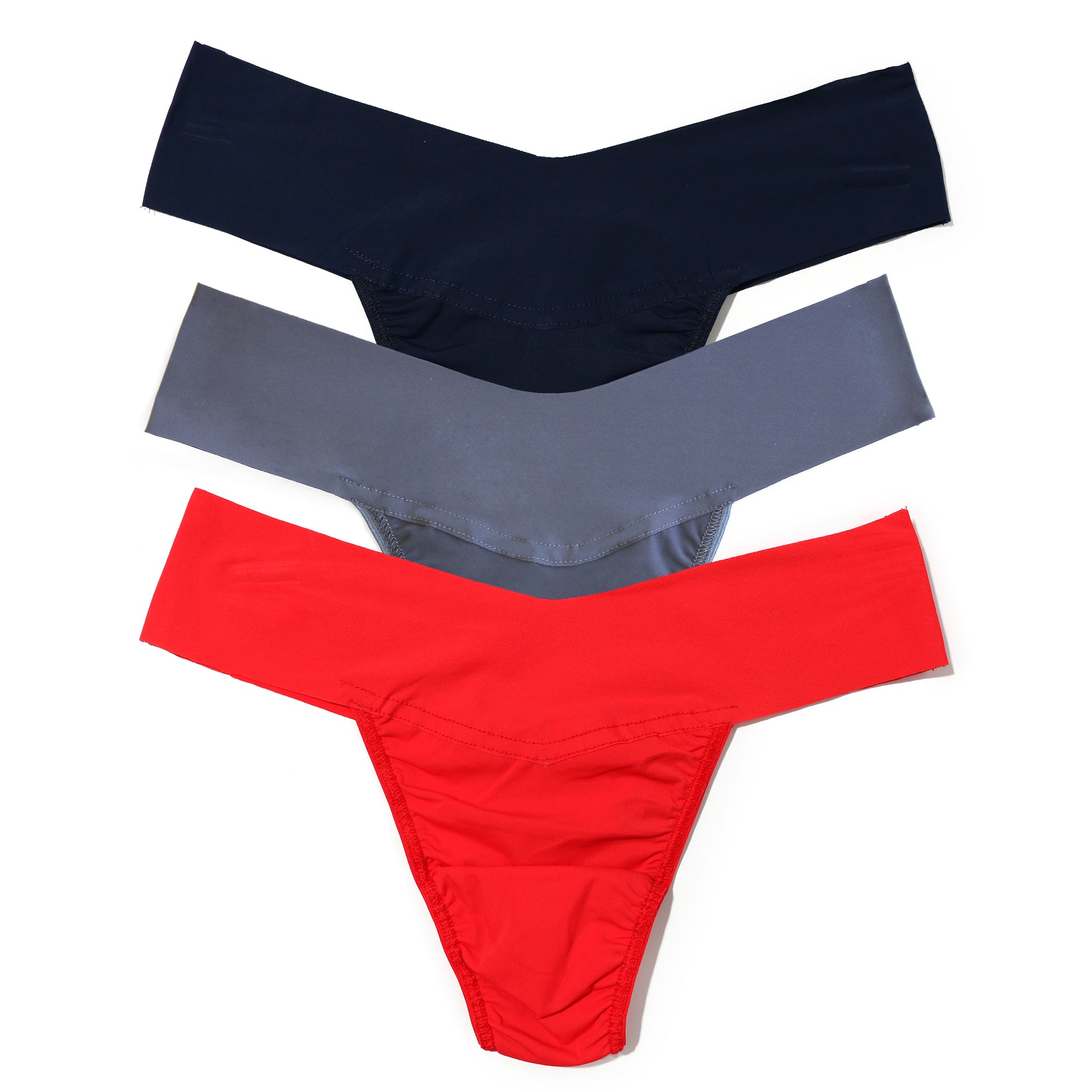 3-Pack Breathesft Natural Rise Thong | Blackberry Crumble/Granite/Sleigh Queen