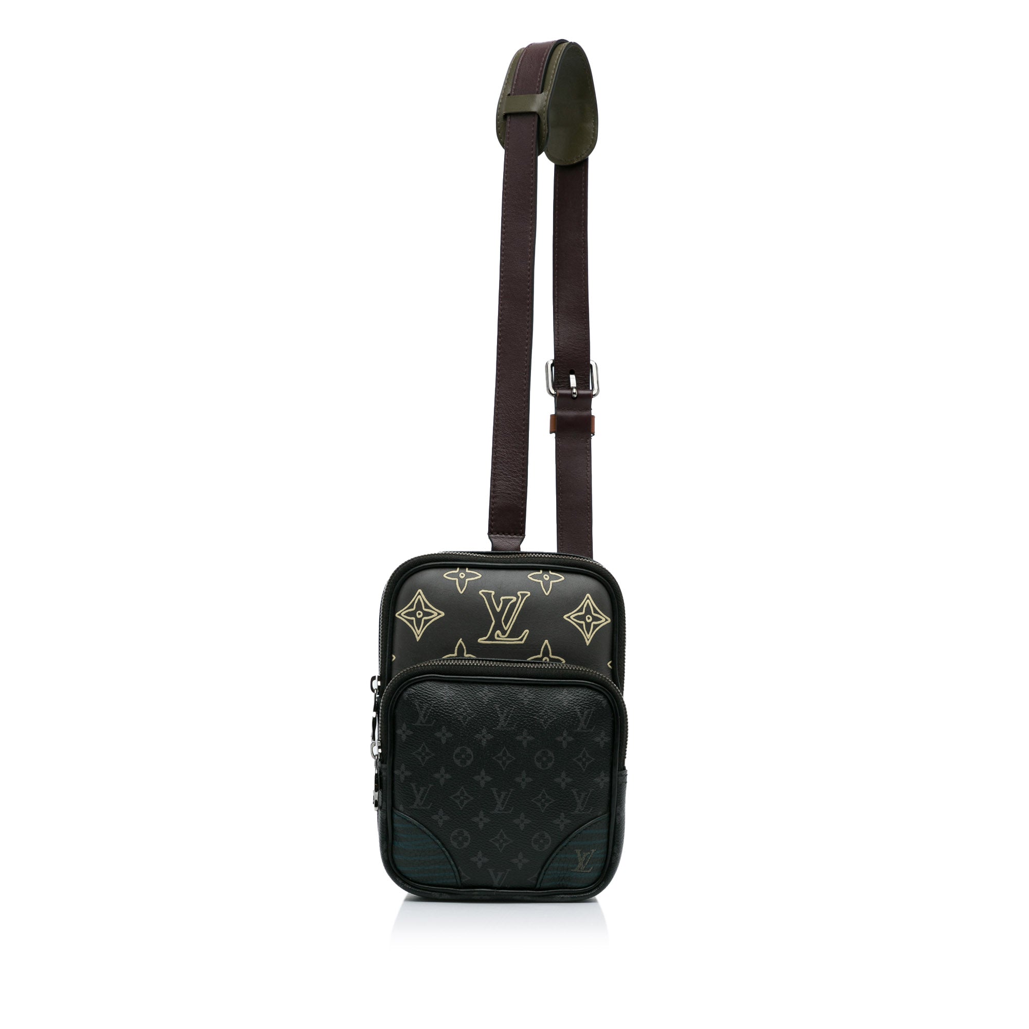 Louis Vuitton | Pre-Owned Monogram Eclipse Amazone Patchwork Sling Bag | Black