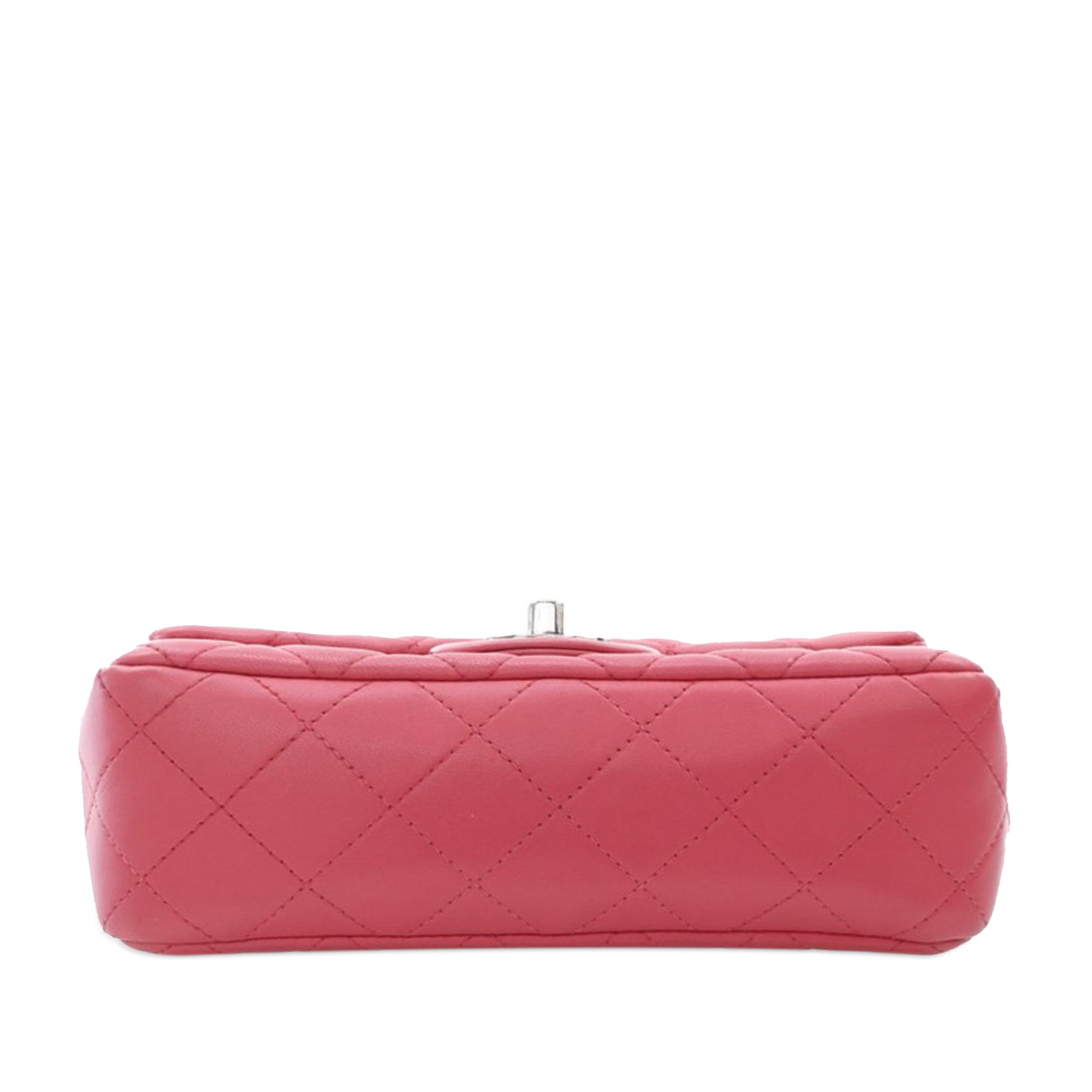 Chanel | Pre-Owned Mini Rectangular Classic Lambskin Single Flap | Pink