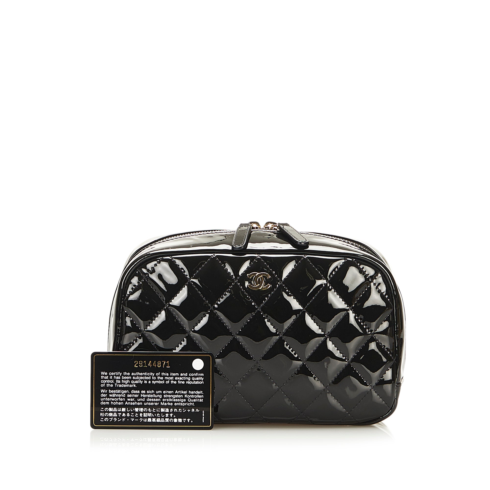 Chanel Pre-Owned Medium Curvy Cosmetic Pouch | Women | Black