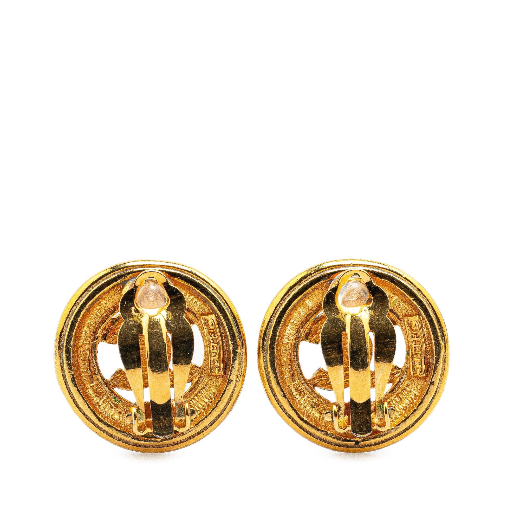 Chanel | Pre-Owned Gold Plated CC Clip On Earrings | Gold