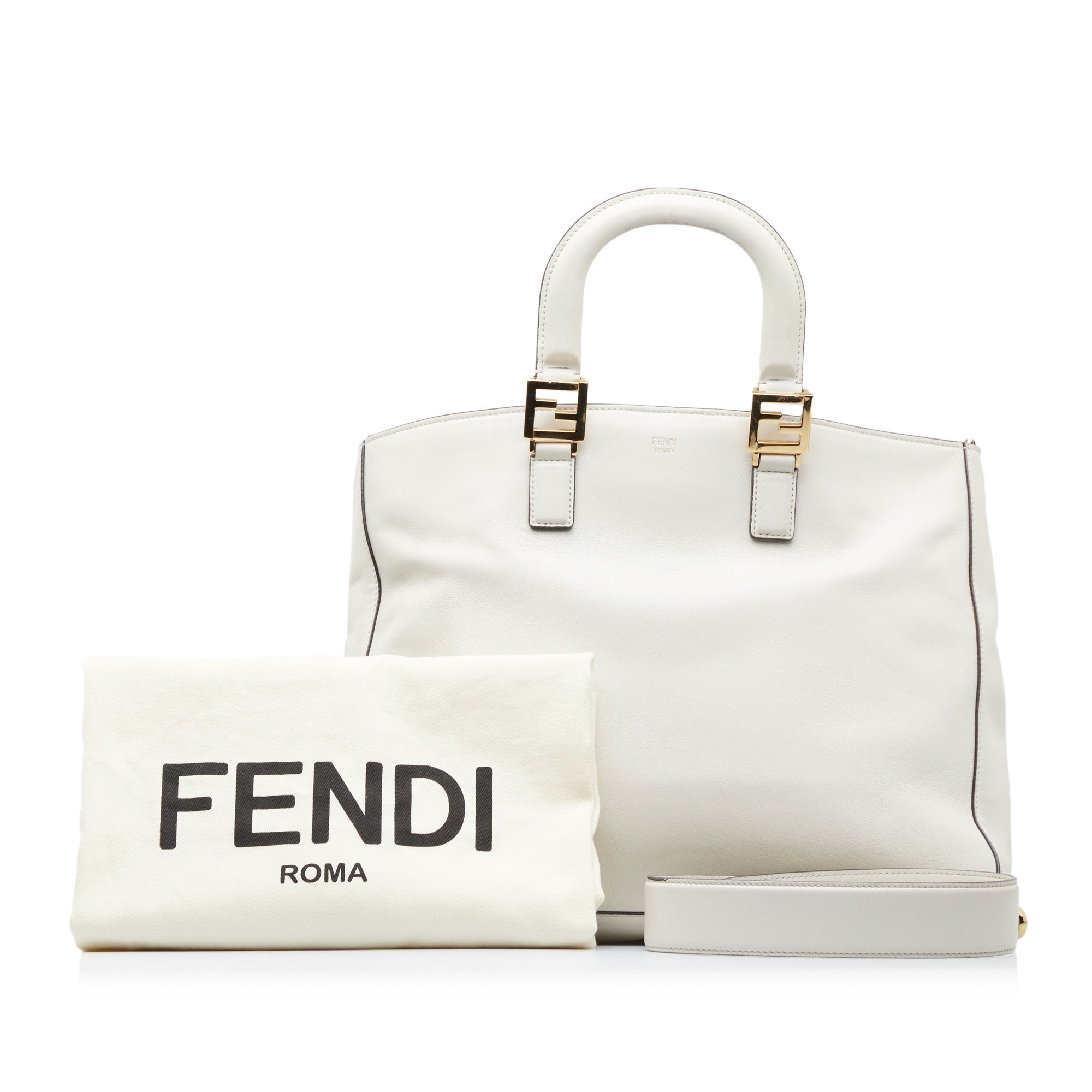 Fendi Pre-Owned Medium Glacier FF Tote | Women | White