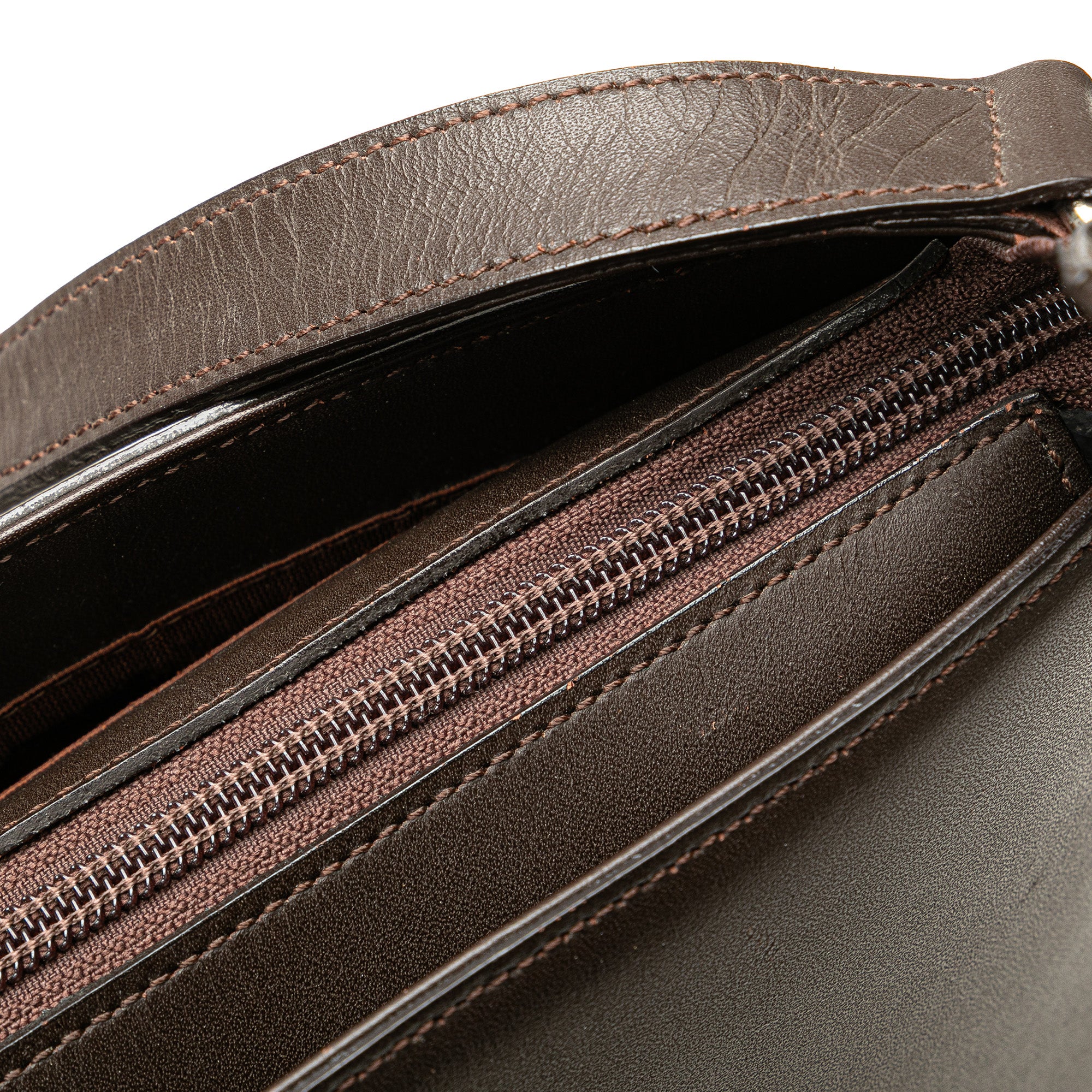 Burberry | Pre-Owned Suede Leather Shoulder Bag | Brown/Dark Brown