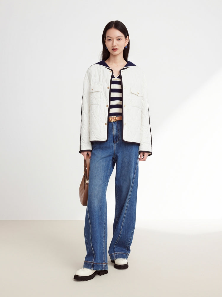 Parisian-Style Cotton Jacket | White