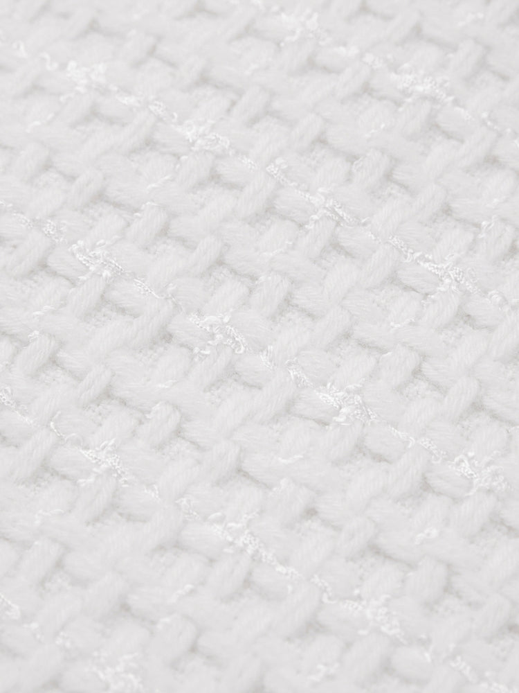 Woolen Parisian-Style Skirt | White